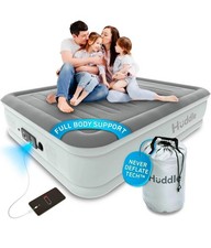 Huddle® Luxury NEVER DEFLATE DOUBLE Overnight Guest Air Bed Mattress Dual Pump