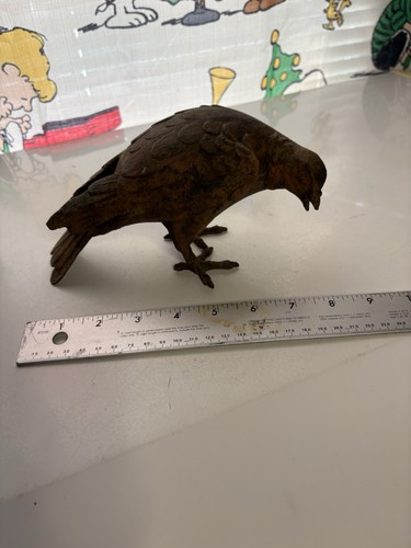 Vtg cast iron metal pigeon - vtg,