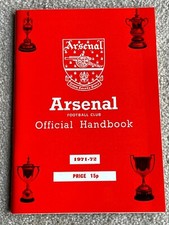 1971/1972 Arsenal FC Official Handbook in Excellent Condition, Double Win Review