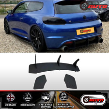 VW Scirocco R MK3 Rear Diffuser Finned Gloss Black Valance Lip Body Kit 2008-14