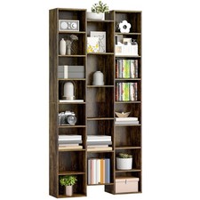 HOMCOM Tall Bookshelf with 21