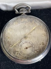 Rare Antique Vintage Omega Swiss open pocket watch 49mm circa 1930 keeps time 