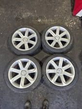 AUDI TT MK2 ALLOY WHEELS 18" TURBINE 8J0601025AC WITH TYRES 5x112 (MK5 GOLF)