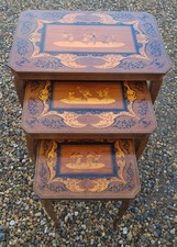 Italian Marquetry Inlaid Nest Of Tables 