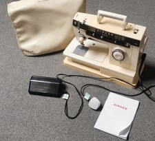 Vintage Singer 7105 Electric Sewing Machine Made In Italy Cover & Manual 