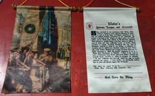 Ulster British Loyalist silk scroll, 30cmx20cm