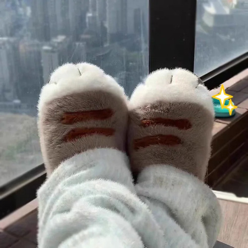 Womens plush claw slippers - womens,
