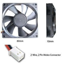 Evercool 80 x 80 x 10mm 2 pin 12v Long life Cooling Fan