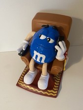 M&M World Choclate Candy Dispenser Blue Lazy Boy On Recliner With Tag 2020