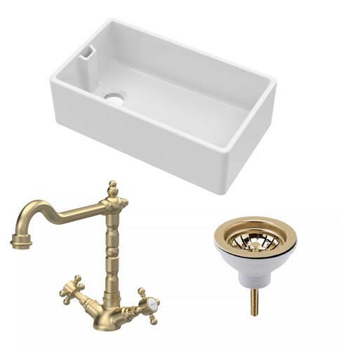 Traditional fireclay kitchen - traditional,