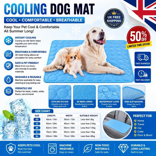 Large self cooling mat bed - xl,