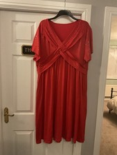 Ladies Red Midi Dress Size