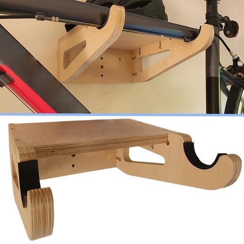 Wooden bicycle wall mount - wooden,