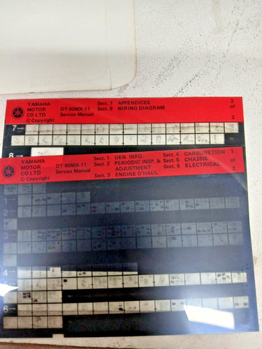 Yamaha mx microfiche - yamaha, dt
