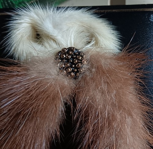 Mink brooch pin vintage - mink,