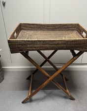 Rattan tray table folding - tray,