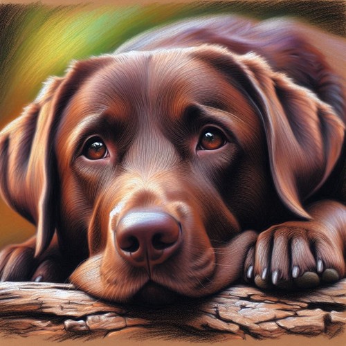 Chocolate labrador cross - chocolate,