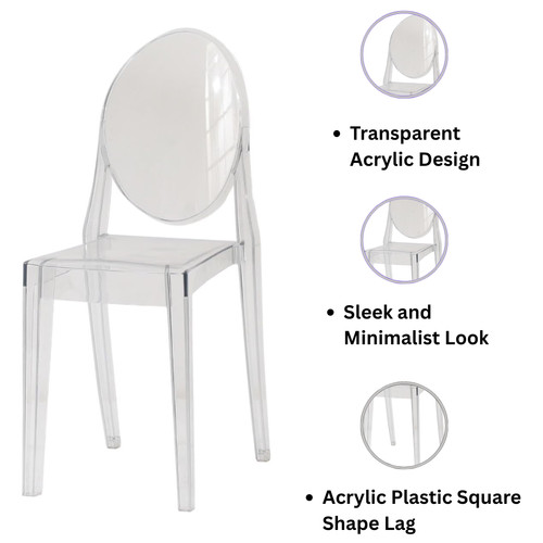 Dining chair clear plastic - chair,