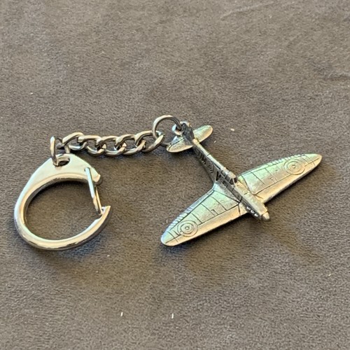 Keyring pewter spitfire - pewter,