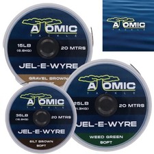 Atomic Tackle Jel-E-Wyre Soft Hooklink - Carp Fishing Line Hooklink 15/25/35lb