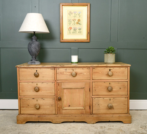 Victorian pine sideboard - pine, with