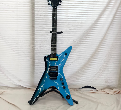 Light blue lightning graphic - blue,
