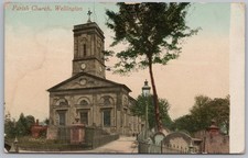 WELLINGTON Shropshire The Parish Church Postcard, Postmarked 1911