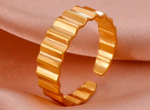 Gold chunky ring - chunky, adjustable
