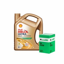 Shell Helix Ultra 0W40 Engine Oil 4L Crosland Oil Filter Service Kit 4 Litre