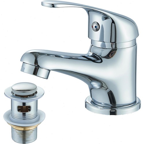 Chrome bathroom tap - tap, hot