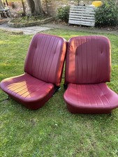 VW Karmann Ghia Vinyl Seats Recovered Maroon Red Wine Burgundy Garnet & Runners