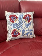 Hand embroidered suzani pillow