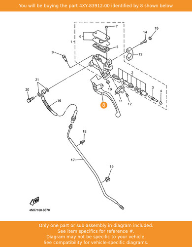 Yamaha lever 4xy - lever, 1,
