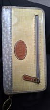 Fossil Purse Multifunction Wallet Style Large Birds Yellow Grey