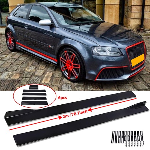 Gloss black side - side, skirts