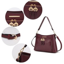 Burgundy Designer Handbag with
