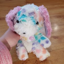 SCRUFF A LUVS Bunny Rabbit Dog  SOFT TOY PLUSH WORLDS APART Multi Colour Pastel 