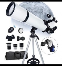 Telescopes for Adults Astronomy, 80mm Aperture 600mm Refractor Telescope for ...