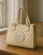 Lancel Large Nylon Leather