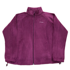 Columbia Fleece Jacket Women’s XL Purple Full Zip Zipped Pockets Outdoor