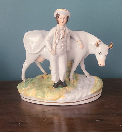 Antique staffordshire herd - ,