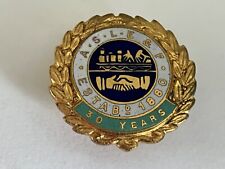 Vintage Original ASLEF 30 Years Service Enamel Button Lapel Badge By Fattorini