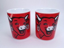 2x Laughing Cow Tea/Coffee Mugs LVQR Design Paris