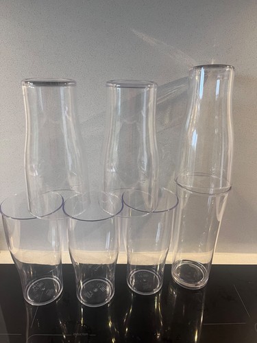 Reusable plastic glasses - 7x,