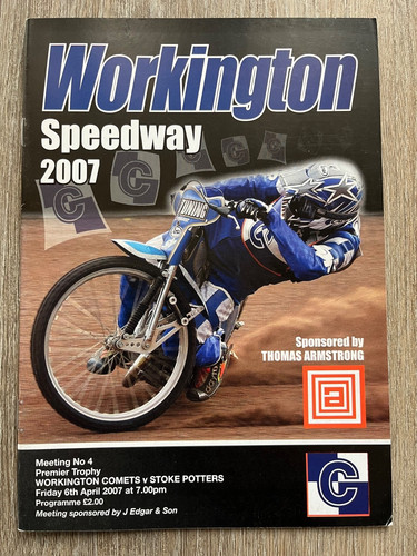 Workington speedway programme - workington,
