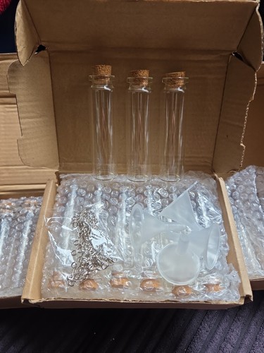 35x small glass craft bottles - craft,