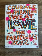 BOB & ROBERTA SMITH 'LOVE' LONDON 2012 OLYMPIC PARALYMPIC GAMES A1 POSTER