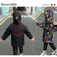 Kids Boys Spiderman Hooded