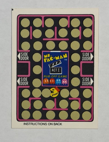 Fleer pac man - fleer, 1981