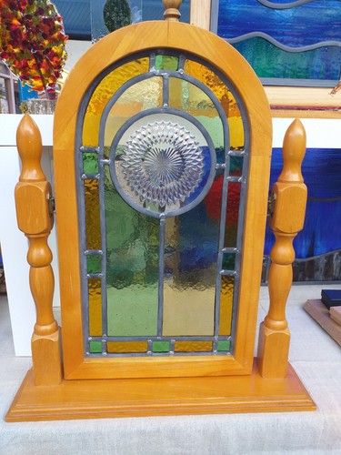 Stained glass leaded panel - glass,